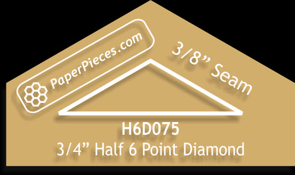 3/4" Half 6 Point Diamonds