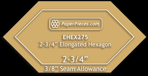 2-3/4" Elongated Hexagon
