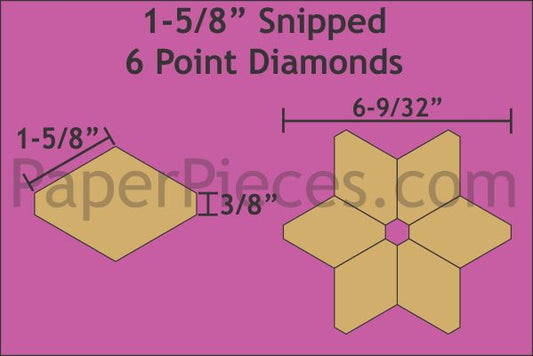 1-5/8" Snipped 6 Point Diamond