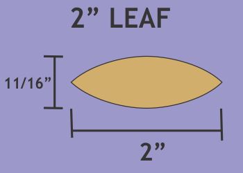 2" x 15/16" Leaf