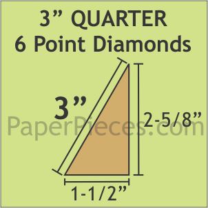 3" 6 Point Quarter Diamonds