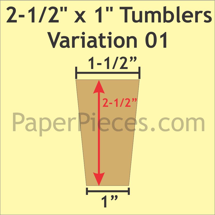 2-1/2" x 1" Tumblers Variation 01