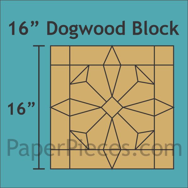 16" Dogwood Block