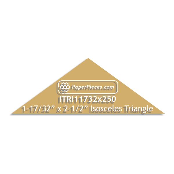 1-17/32" x 2-1/2" Isosceles Triangle