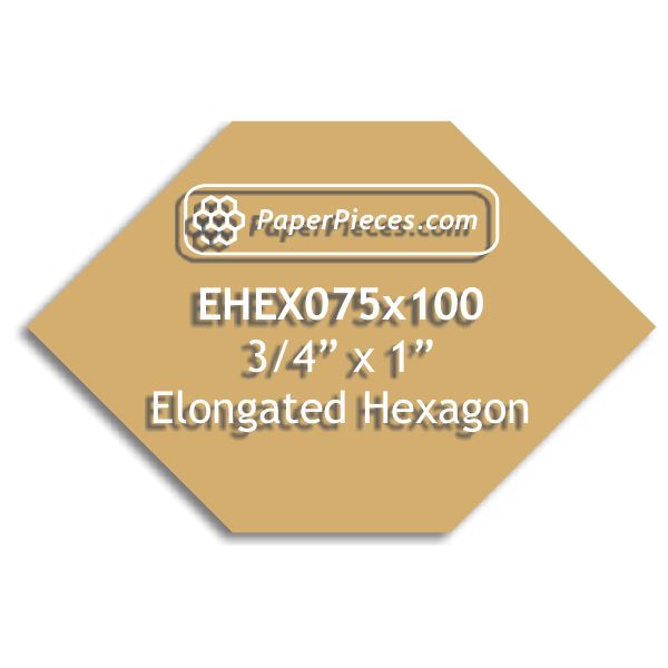 3/4" Elongated Hexagons