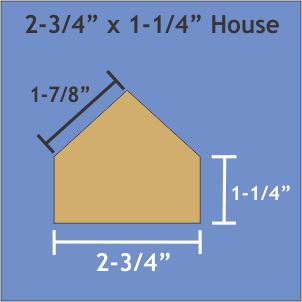 2-3/4" x 1-1/4" House