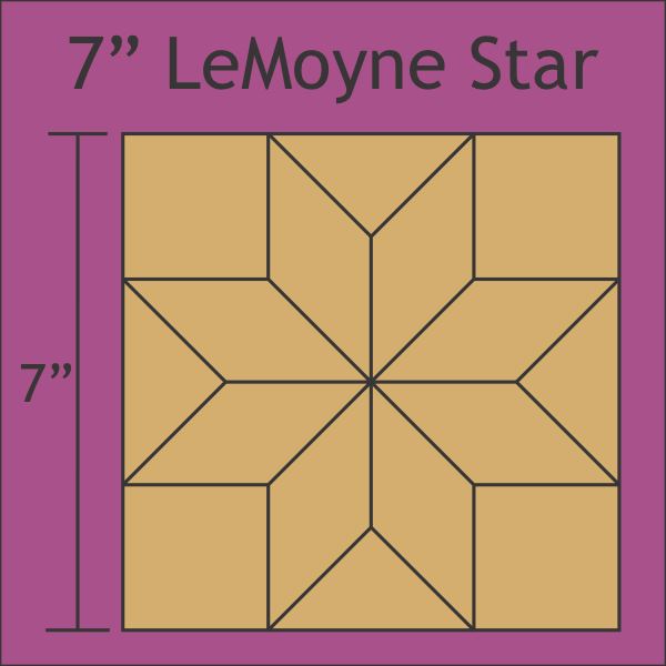 7" Lemoyne Star Block