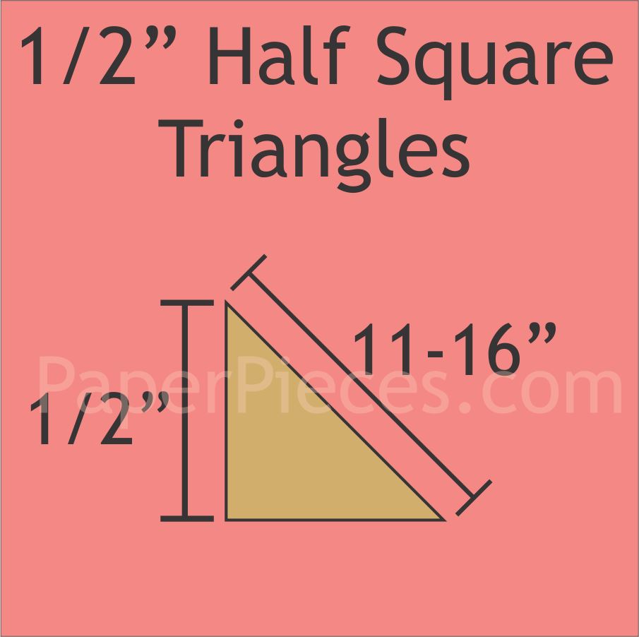 1/2" Half Square Triangle
