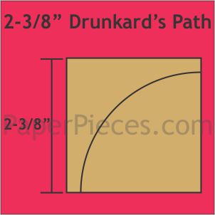 2-3/8" Drunkard's Path Block