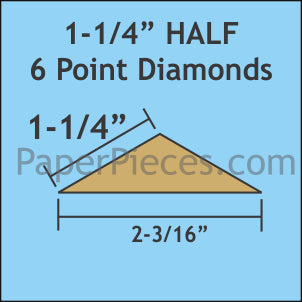 1-1/4" Half 6 Point Diamonds