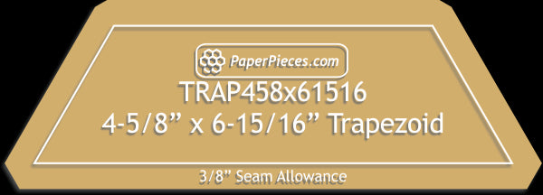 4-5/8" X 6-15/16" Trapezoids