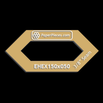 1-1/2" x 1/2" Elongated Hexagon