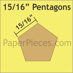 15/16"" Pentagons
