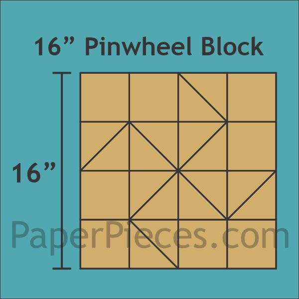 16" Pinwheel Block