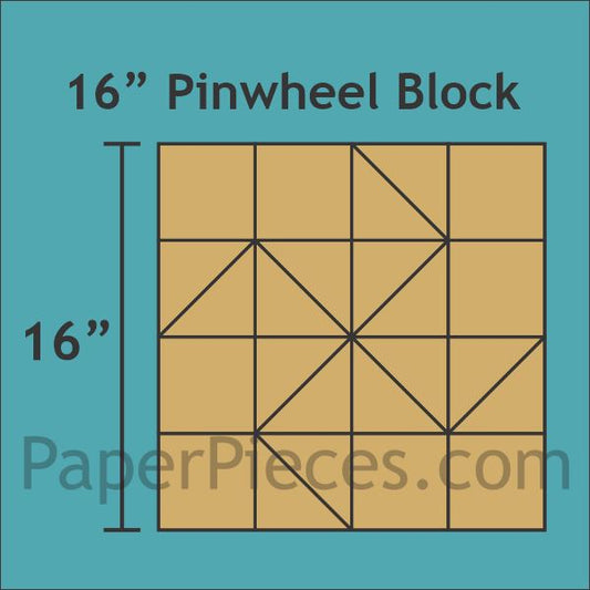 16" Pinwheel Block