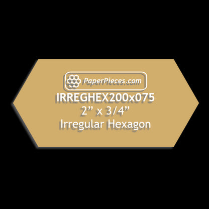 2" x 3/4" Irregular Hexagon