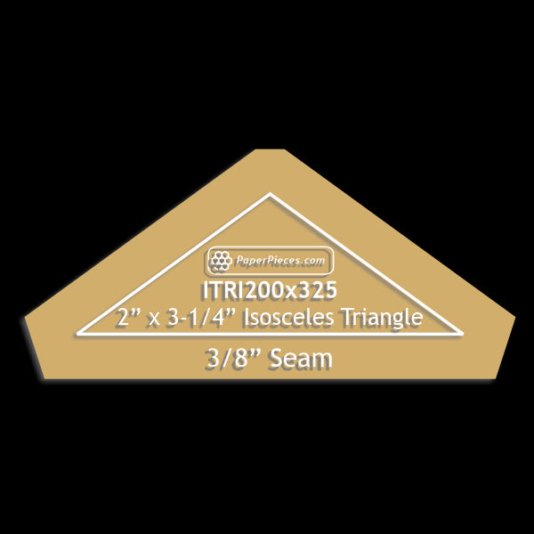 2" x 3-1/4" Isosceles Triangle