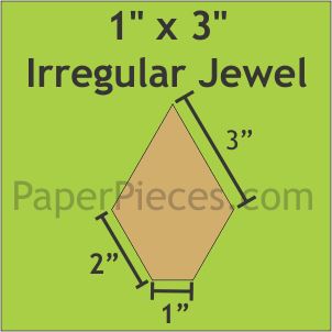 1" x 3" Irregular Jewels