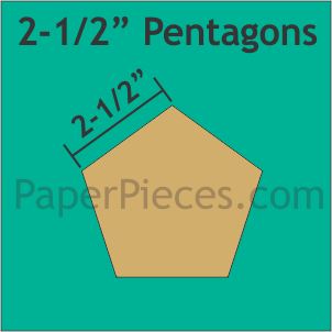 2-1/2" Pentagons