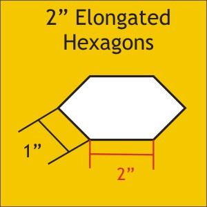 2" Elongated Hexagon