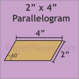 2" x 3" 60 Degree Parallelograms