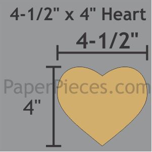 4-1/2" x 4" Hearts