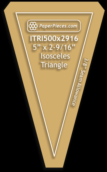 5" x 2-9/16" Isosceles Triangles