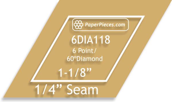 1-1/8"6 Point-60 Degree Diamonds