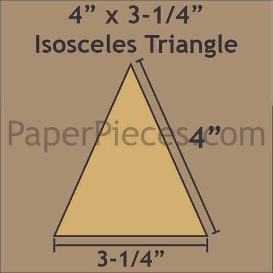 4" x 3-1/4" Isosceles Triangle