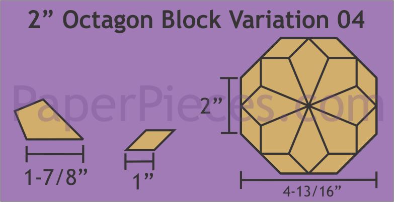 2" Octagon Block Variation 04