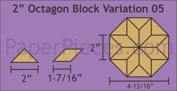 2" Octagon Block Variation 05