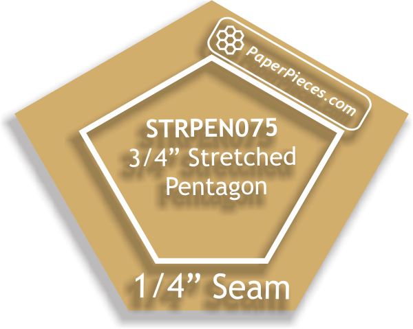 3/4" Stretched Pentagons