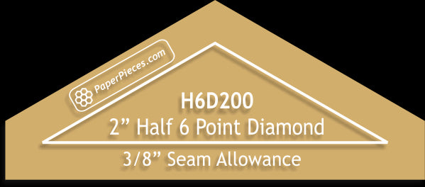 2" Half 6 Point Diamonds