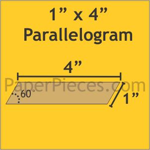 1" x 4" 60 Degree Parallelograms