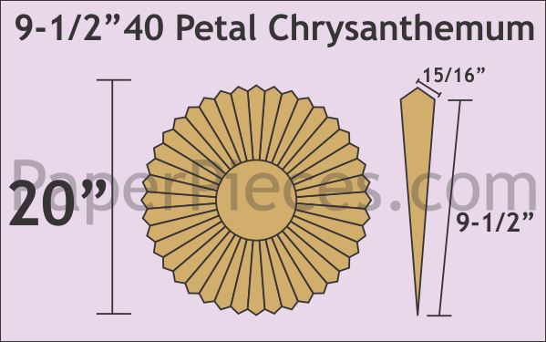 9-1/2" 40 Petal Chrysanthemums
