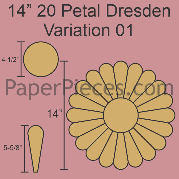 14" 20 Petal Dresden Variation 01