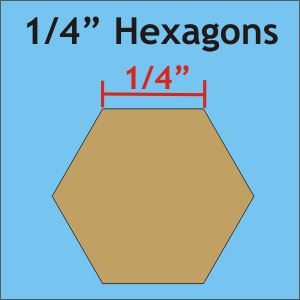 1/4" Hexagons