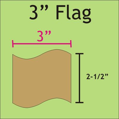 3" Flags