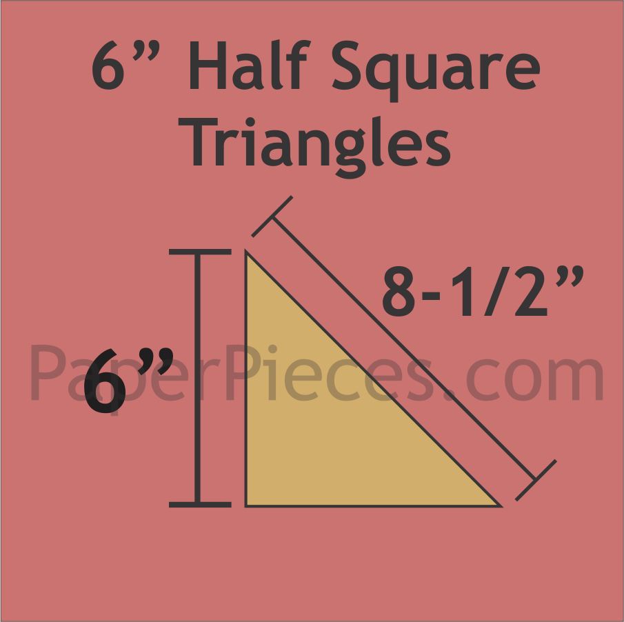 6" Half Square Triangles