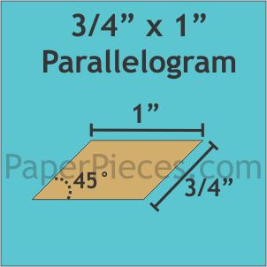 3/4" x 1" 45 Degree Parallelograms