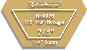 7/8" Half Hexagons
