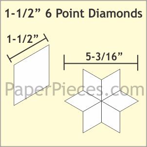 1-1/2" 6 Point Diamonds
