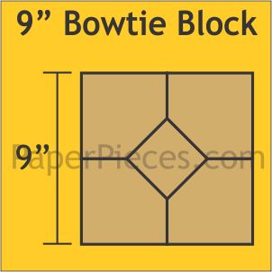9" Bowtie Block