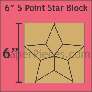 6" 5 Point Star Blocks