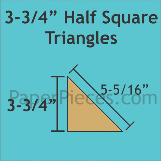 3-3/4" Half Square Triangles