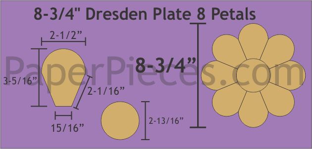 8-3/4" Dresden Plates