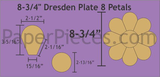 8-3/4" Dresden Plates