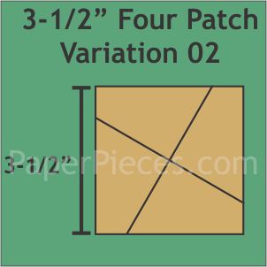 3-1/2" Four Patch Block Variation 02