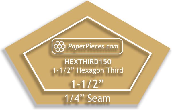1-1/2" Hexagon Thirds