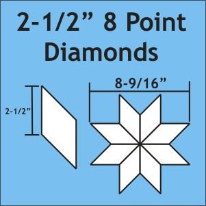 2-1/2" 8 Point Diamonds